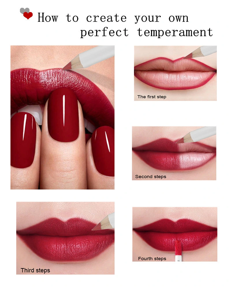 Silky Matte Lipliner Liquid Lipstick Set Long Lasting Waterproof Sexy Lipstick Lip Liner Pencil Kit